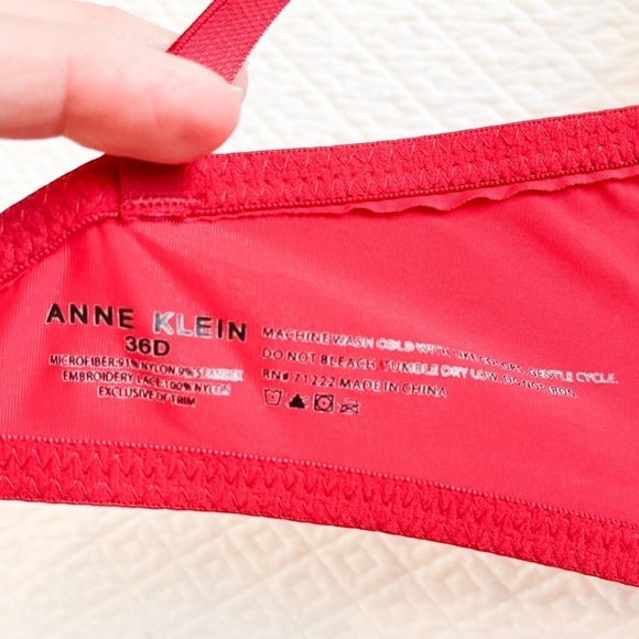 NWT Ann Klein 36D Red Wirefree Bra - Picture 6 of 7